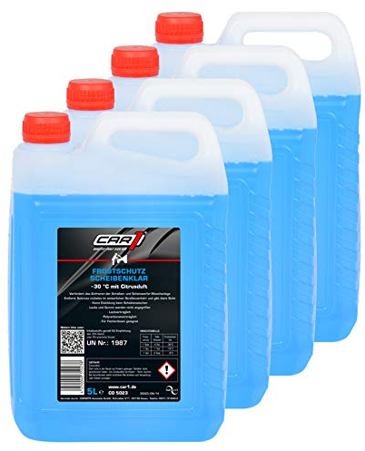 Unbekannt 4X Car1 Scheibenfrostschutz -30° Scheibenklar Frontscheibe Heckscheibe Fertiggemisch Citrusduft Kanister 5L