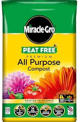 Miracle-Gro Premium All Purpose Compost, PEAT FREE, 40 Litre