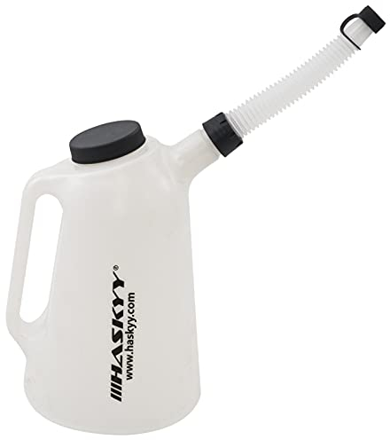 HASKYY Ölkanne 1,2,3,4,5,6,8, L Füllkanne Messbecher Messkanne Wasserkanne (3 Liter) Weiß