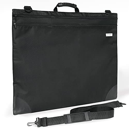 ARTEZA Kunst Transporttasche, 50.8 x 66.04 cm, Soft, Schwarz, Große Portfolio Kunst Tasche für die Aufbewahrung von Kunstwerken
