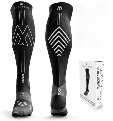 BLACKROX Kompressionsstrümpfe [Vergleichssieger 2026] Gr. S-XL | Für Damen & Herren | Laufstrümpfe | Perfekt für Sport, Radfahren, Joggen & Wandern | RUNNERROX