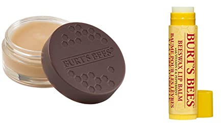 Burt's Bees Natural Lip Care Bundle. Includes a duo of Overnight Lip Treatment and Beeswax Lip Balm