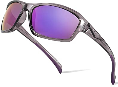 Myiaur Polarized Sports Sunglasses for Women UV Protection Mirrored Lens Sturdy Stylish Lightweight Wrap Around Shades M8165