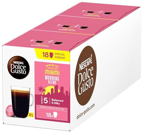 Nescafé Dolce Gusto Grande Miami - Café - 54 Capsules (Pack de 3 boîtes x 18)