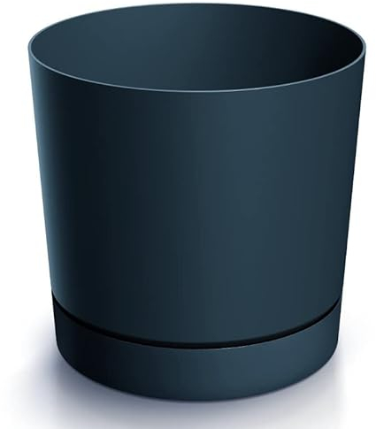 BirnePower Blumentopf Blumenkübel Übertopf Rund mit Untersetzer TUBO P Pflanzkübel Pflanztopf Matt (300, Anthrazit)