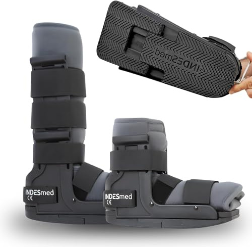 INDESmed Bota Ortopédica Walker, 2 botas en una (bota corta + bota larga), única en el mundo ajustable a todas las tallas y anchos del pie, premiada internacionalmente, extra-transpirable