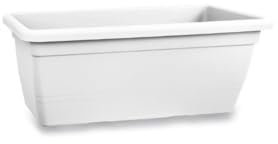 Generico FIORIERA ANTHEA VASO DA FIORI RETTANGOLARE CASSETTA PER FIORI VARIE MISURE E COLORI (60X30X30H, BIANCA)