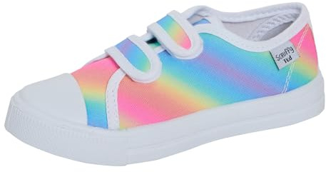 Scruffy Ted - Scarpe da Ginnastica per Bambini, in Tela, Unisex, Facili da Fissare