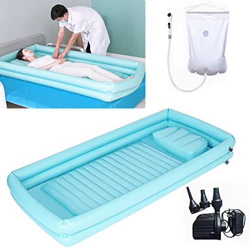 PVC Medizinische Erwachsene Aufblasbare Behinderte Badewanne - Einfaches Badesystem für ältere und bettlägerige Patienten - Aufblasbares Duschbett für Behinderte
