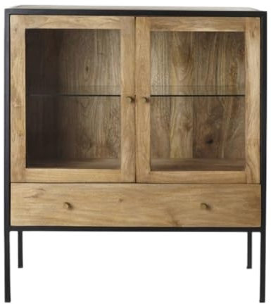 Sideboard Bufféskåp Hushållsskåp i massivt trä Kaffebarskåp med förvaringsfunktion Vardagsrumsskåp Vitrinskåp i glasdörr Köksbuffé Förvaringsskåp