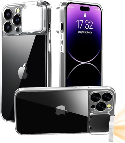 AJDSE Selfie Light for iPhone 16 Pro Max Case Light Up Flash Lighting Selfie Case Rechargeable LED Compatible with Live Stream/Makeup/Video- Selfie Illuminate Clear