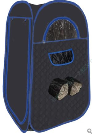 COSTWAY Sauna à Vapeur Portable 3L 1 000W avec Chaise Pliable, Tente de Sauna pour 1-2 Personnes avec 9 Niveaux Température Masseur de Pieds Minuterie, pour Relaxation à la Maison (Noir)