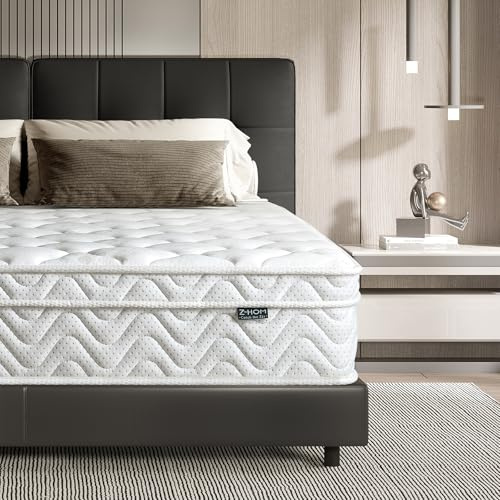 Z-hom Materasso ortopedico a molle insacchettate a 7 zone, con schiuma comfort di alta qualità, altezza 26 cm, durezza H3, scarico schienale/certificato Öko-Tex (bianco, 90 x 190 cm) (50*100*26 cm)