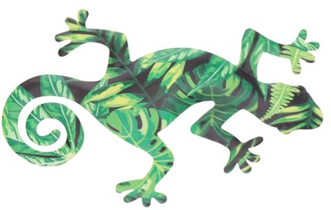 Moderne Wohnkultur, 1 Stück, Eisen-Gecko-Eidechse, Wandbehang, Wanddekoration, Außen-Dekoration, Tier-Wandskulptur, Geschenke für Paare