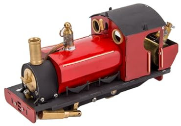 ToyGhillied Metall Dampflok Modell- 1/50 HO Lokomotive mit Oszillierender Dampfmaschine Funktionsfähig, Zug Eisenbahn 2 Zylinder Motor Modell Erwachsene, Experimentierkasten Wissenschaft