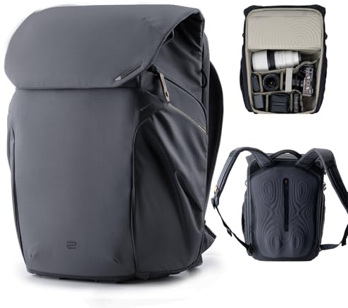 PGYTECH OneGo 2 Camera Backpack 20L-25L with Laptop ipad Compartment, Water-Resistant Camera Bag for Urban & Travel Photography Compatible with Sony/Canon/Nikon/DSLR/SLR Mirrorless Cameras
