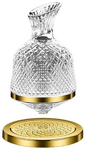 Crystal Decanter Vintage Wine Glass Jarra con botella de whisky Stopper Ornamento Bar de cocina Evento de boda Brunch Brunch Decoración Decoración Sakeware Vintage Wine Decanter Vidrio