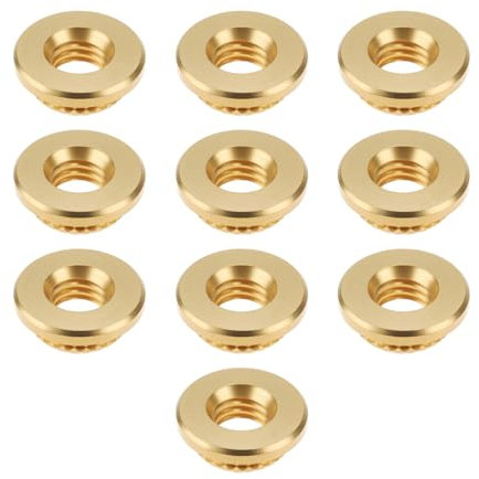 SG Store Tuercas de cabeza avellanada M6 con clavos para muebles, aire acondicionado, 12,7 x 10 x 3 mm, amarillo, 10 unidades