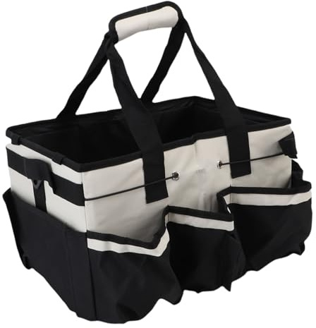Oreilet Sac de Caddy de Nettoyage Portable, Organisateur de Caddy de Nettoyage Grande capacité Organisateur avec Bandoulière, Diviseur Pliable, Sac Fourre-tout pour Femmes de Ménage
