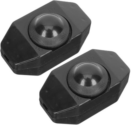 KONTONTY Dimmerschalter Für Lampe Led Dimmer Switch Mit Drehknopf Inline-Lampenschalter Als Schnurdimmer Für Tischlampe Stehlampe Und Dimmbare Led-Leuchten 2 Stück