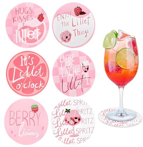 Xiuyer Sottobicchieri, 6 pezzi Sottobicchieri Aperol Sottobicchiere per Bevande Assorbenti per Bevande Decorazione per Cucina e Sala da Pranzo per la casa, il bar, il caffè(10 * 10cm)