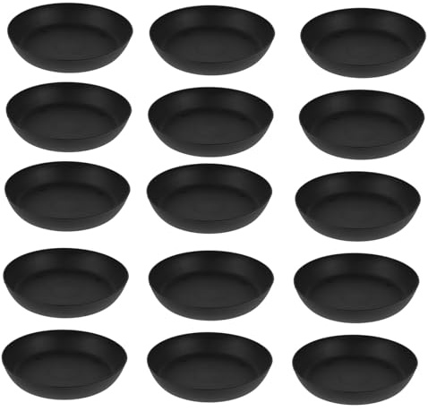 DOITOOL 30pezzi Sottovaso per Vasi da Fiori in Plastica Vassoio di Base per Vasi da Fiori Accessorio per da Impedisce Perdite d Acqua e Terriccio Che Scivola Facile da Pulire Nero
