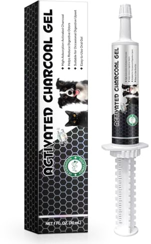 Activated Charcoal for Dogs & Cats, Pet Digestive Support Powder, Helps Maintain Healthy Digestion & Gut Balance, Natural Food Grade Charcoal Supplement for Pets, 1Pack 30ML