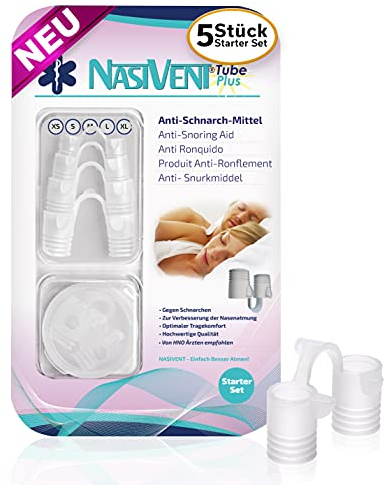 NASIVENT rimedio anti russamento,migliore respirazione nasale - allargatore di naso, Fatto di silicone di alta qualità ... (Set Iniziale)