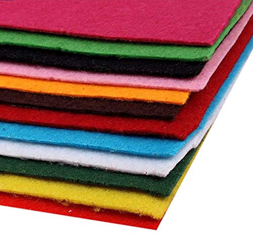 12 Bastelfilz Bögen DIN A4, ca. 2mm, 300g/m² bunter Mix Filz zum Basteln, Farbe:Farbmix 1