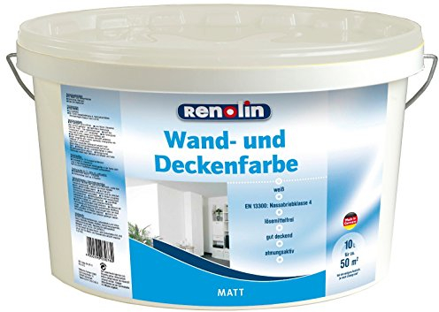 Renolin Peinture murale d'intérieur Blanc 10 l