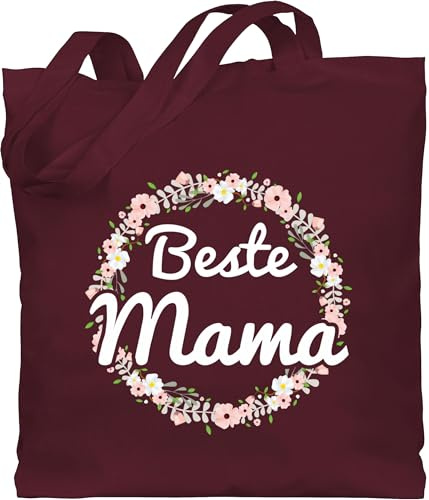 Baumwolltasche - Taschen - Beste Mama I Tollste Mutti - Unisize - Bordeauxrot - geschenk mom tasche zum muttertag mutter muddi beutel 1. muttertagsgeschenk geschenke für werdende mütter mami