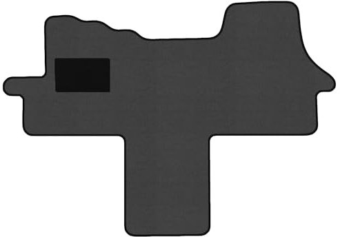 Fußmatten passend für Citroen Jumper II Typ 250 alle Sitzvarianten (Baujahr 2006-2024), Deluxe grau | 1-TLG | Umrandung schwarz