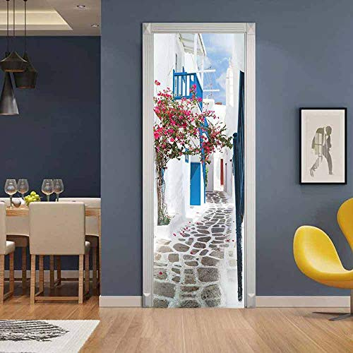 3d Pegatina Puerta Calle Mural Autoadhesivo DecoracióN Del Hogar Pegatinas De Pared Dormitorio Sala De Estar PóSter ExtraíBle Pegatinas De Arte-Los 95x215cm