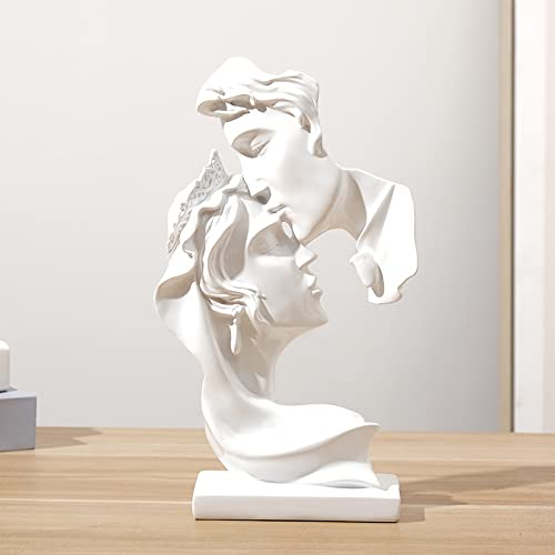 NORHOR Coppia statua creativa bacio scultura arte astratta coppia scultura arredamento casa statua resina decorazione romantica utilizzata per la decorazione della casa, matrimonio, regalo.