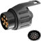 SPARKMOTO Adaptador de enchufe remolque 7 a 13 pines,Conversor 7 pines a 13 pines para remolque,convertidor enchufe remolque 7 a 13 polos, Adaptador enganche remolque,Adaptador enchufe portabicicletas