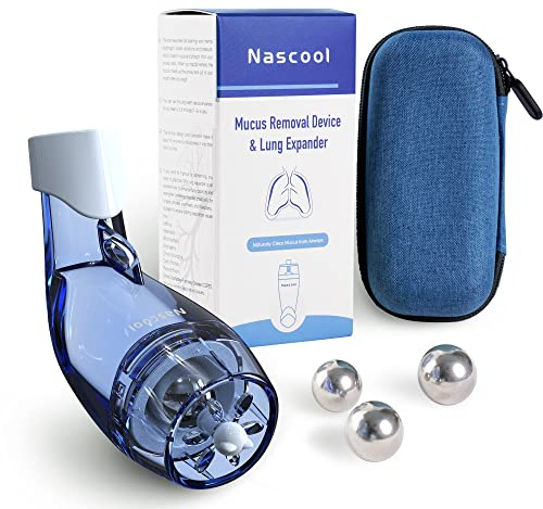 Nascool Lungentrainer, Atemtrainer verbessert Lungenfunktion bei langfristiger Anwendung, ideal für COPD, Asthma Patienten, 3 Größen Edelstahlkugeln, Natürliche Atemübungsgerät für Lunge
