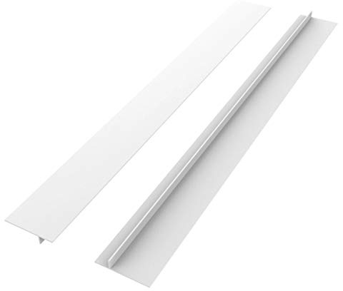 Kitchen Stove Counter Gap Cover (2 Pack), Long & Wide Gap Fillers Between Counters, Stoves, Washing Machines and Oven, Easy Clean Heat-Resistant, White 25 Inches