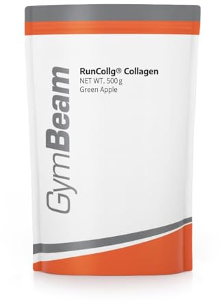 GymBeam Collagene Idrolizzato in Polvere, Collagene Bovino di Alta Qualità con Vitamina C, Contribuisce alla Produzione di Collagene e alla Funzione di Ossa e Cartilagini (Green Apple)