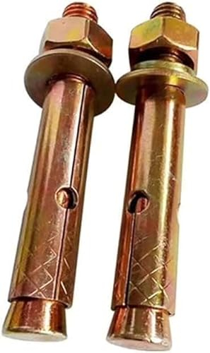 Expansionsbolzen, Ankerbolzen, M6 M8 M10 M12 M14 M16 M18 M20 Kohlenstoffstahl verzinkt Keilanker Expansionsbolzen Eingebaute Expansionsschrauben (Länge: 5 Stück M6x80) (Größe: 5 Stück M6x80) (Größe: 5