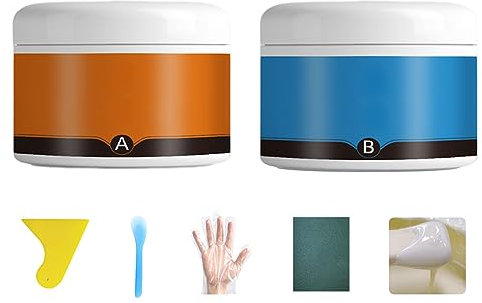 Set di riparazione per vasche da bagno, bianco, kit di riparazione per piastrelle, impermeabile, a prova di perdite, in ceramica, per riparare graffi, fori, crepe (avorio)