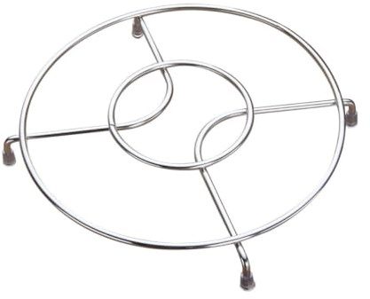Milisten Stainless Steel Steamer Pad Stand Multi-function Rack for Steaming Basket for Kitchen Home Use Cooking Rack
