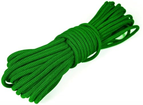 KuTi Kai 20M(64FT) Nylon Rope,Traction Tying Powerful Rope,Multi-functional Thick Tarp Hanging String for Gardening Design,Wedding,Fishing,DIY and Luggage Bundling (Green, 10MM)