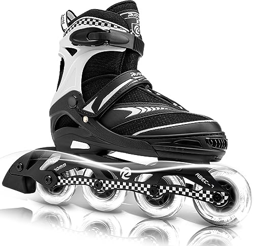 Ruthfot Patines en línea Ajustables para niños y niñas, Patines Luminosos para niños de 6 a 12 años de Edad, Patines Luminosos al Aire Libre para Mujeres y Hombres