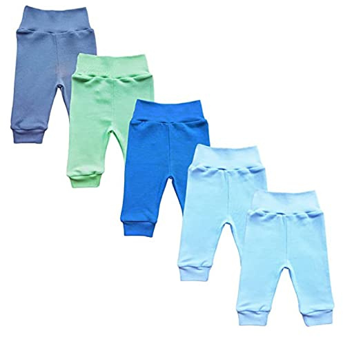 MEA BABY Unisex babybyxor i 100% bomull i 5-pack/pumphose, babybyxor för pojkar Babybyxor för flickor, byxor med snörning (104, pojkar 2)