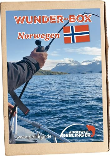Angelwelt Gerlinger Wunder-Box-Norwegen, Wundertüte Angeln, Überraschungbox Angeln, Mystery-Box Angelzubehör, Angelset Meereszubehör Hochseeangeln, Geschenk für Angler