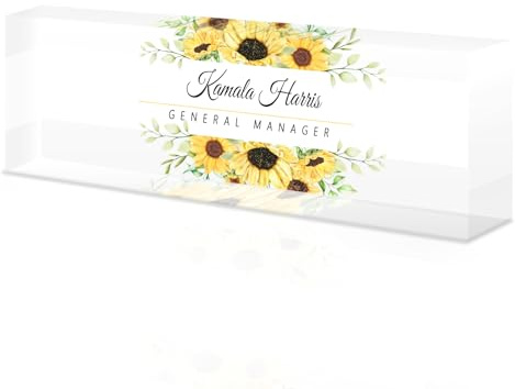 Personalisiertes Büro-Namensschild für Schreibtisch Dekoration | Acryl-Namensschild, Bürogeschenke für Krankenschwester, Manager, Lehrer, Mitarbeiter, Chefs, Bürodekoration