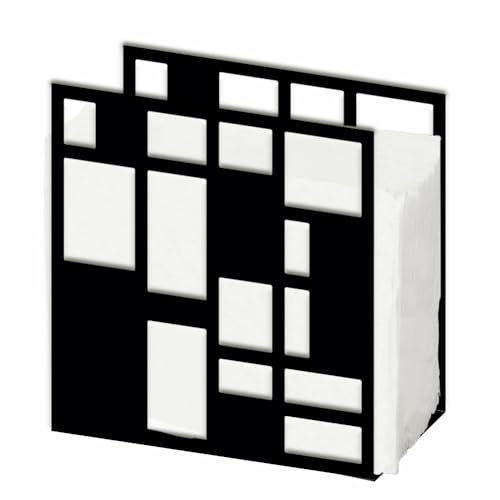 SUPERDANT Soporte de bloque rectangular para mesas, bloque cuadrado, servilletas de papel/dispensador de pañuelos para cocina, mesa de comedor, encimera, cóctel al aire libre, picnic, soporte de metal