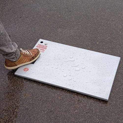 BeckerTechnik 10104-PSF Parkplatz-Sperre Parkplatz-Absperrung durch Absperr-Pfosten klappbar, Poller, Parkplatz-Sperren mit Park-Pfosten und Park-Bügel, Absperrung Parkplatz durch Parkplatz-Sperre