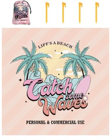 Genérico Coperta da spiaggia impermeabile | Materassino portatile da gioco, impermeabile e ad asciugatura rapida, per viaggi picnics piscina vacanze riunioni di famiglia