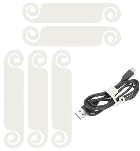 PATIKIL Etichette Per Cavi Flessibili Etichette Per Gestione Cavi Etichette Per Identificazione Cavi Marcatori Per Cavi Elettrici Per Caricabatterie USB - 20Pezzi (Bianco)